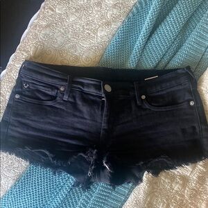 True Religion | Black “Joey” cut off shorts